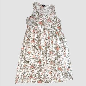 Frye women’s large pastel floral sleeveless midi dress with pockets